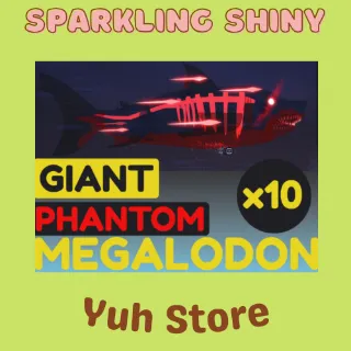 10X Sparkling Shiny Giant Phantom Megalodon