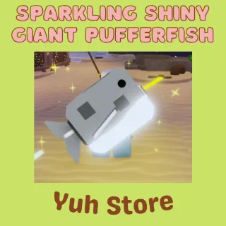 Sparkling Shiny Giant Pufferfish Fisch