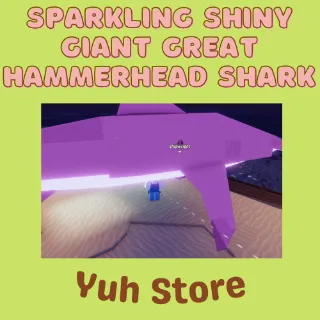 Sparkling Shiny Giant Great Hammerhead Shark Fisch