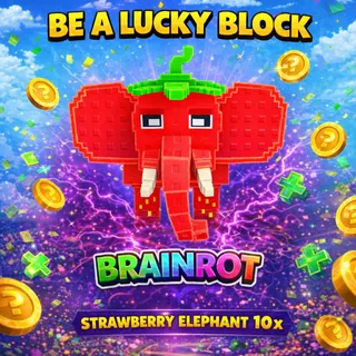 BE A LUCKY BLOCK STRAWBERRY ELEPHANT 10x