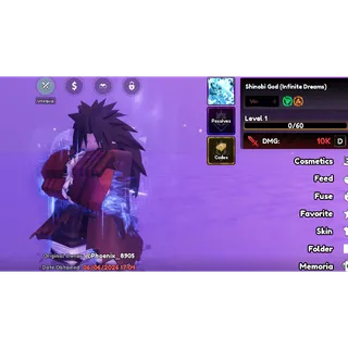 madara/ shinobi god Anime Vanguards 
