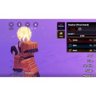 Teacher (Final Stand) Anime Vanguards 