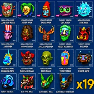 19 Glowing Fas Mask Set