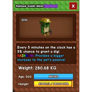 Goblin Miner (Rainbow, Max kg & Age)