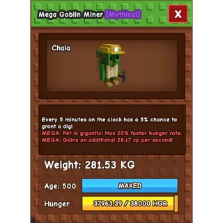 Goblin Miner - Grow a Garden (Max kg, Max age)