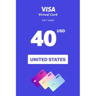  $40.00 USD Visa Virtual Gift Card