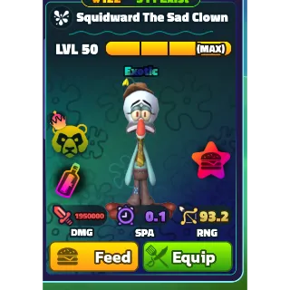 GOLD SERIAL MAX NC PP SQUIDWARD THE SAD CLOWN