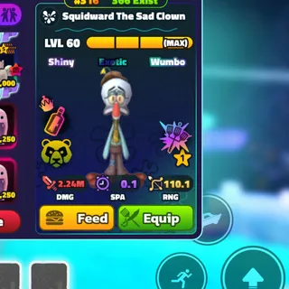 GOLD SERIAL SW 1S SQUIDWARD THE SAD CLOWN