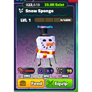 SPONGEBOB TOWER DEFENSE | SBTD | SNOW SPONGE