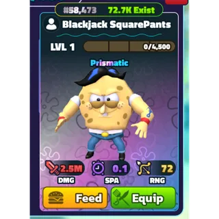 NON-DUPED - BLACKJACK SQUAREPANTS