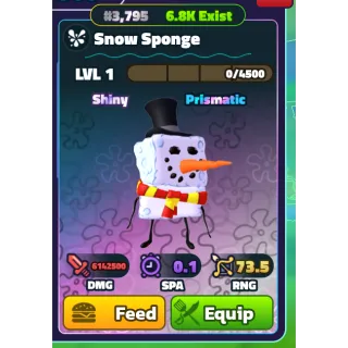 SPONGEBOB TOWER DEFENSE | SBTD | SHINY SNOW SPONGE