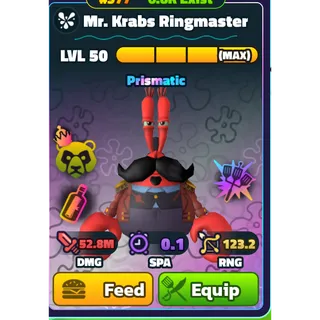 NON-DUPED - GOLD SERIAL NC HDS MAX MR. KRABS RINGMASTER