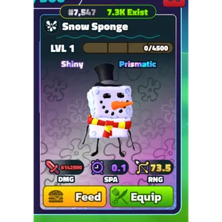 SPONGEBOB TOWER DEFENSE | SBTD | SHINY SNOW SPONGE