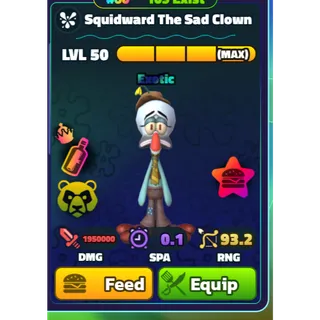 RAINBOW SERIAL MAX NC PP SQUIDWARD THE SAD CLOWN