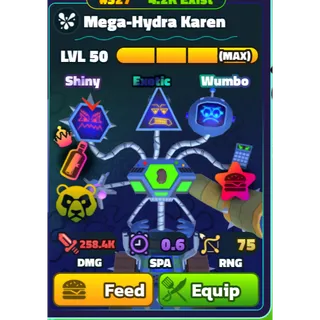 NON-DUPED - GOLD SERIAL SW NC PP MAX MEGA-HYDRA KAREN