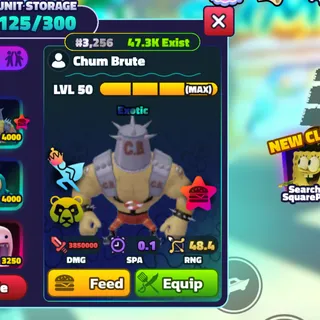 SPONGEBOB TOWER DEFENSE | SBTD | MAX NC PP CHUM BRUTE