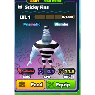 GOLD SERIAL WUMBO STICKY FINS