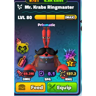 NON-DUPED - GOLD SERIAL NC HDS 3S MR. KRABS RINGSMASTER