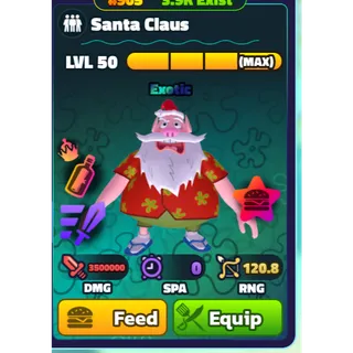 SPONGEBOB TOWER DEFENSE | SBTD | GOLD SERIAL MAX NC PP SANTA CLAUS