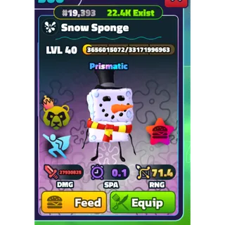 SPONGEBOB TOWER DEFENSE | SBTD | NC PP SNOW SPONGE