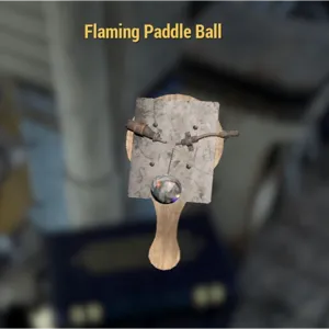 Flaming paddle ball