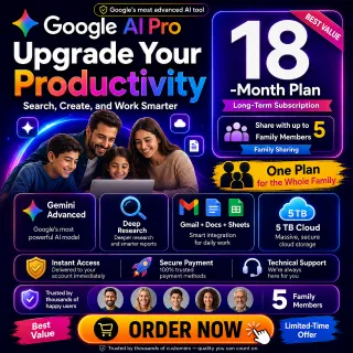Gemini Advanced Pro 18 Months + 5TB Google One | NO VPN NEEDED | Official Link