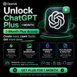 ChatGPT Plus 1 Month Subscription | GPT-5.6 Sol / Terra | 7-Day Warranty