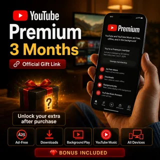 YouTube Premium 3 Months — Official Gift Link ⭐ Instant Delivery