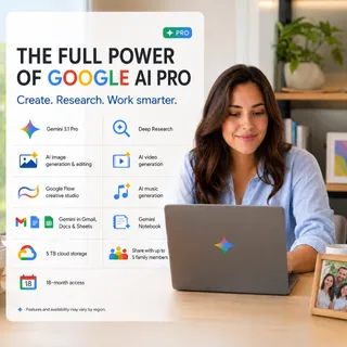 Gemini Advanced Pro 18 Months + 5TB Google One | NO VPN NEEDED | Official Link