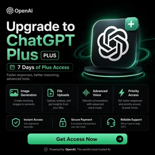 ChatGPT Plus 7-Day Access Pass | GPT-5.6 Sol / Terra & GPT-5.5 | Instant