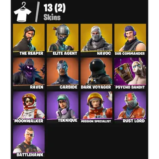  FORTNITE ACCOUNT - |13 skins | The Reaper | Elite Agent | Havoc | Sub Commander |Psycho Bandit | 150 V-Bucks