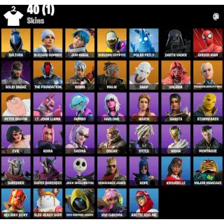 Fortnite Account - | 40 Skins | Jun-Hwan | Subzero Cryptic | Sultura | Blizzard Bomber | Solid Snake |1250 V-Bucks
