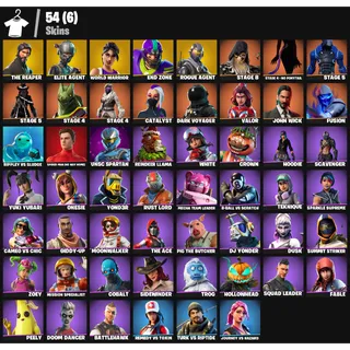 Fortnite Account - |54 skins | The Reaper | Elite Agent | World Warrior | End Zone | Rogue Agent | STAGE 8 | 750 V-Bucks
