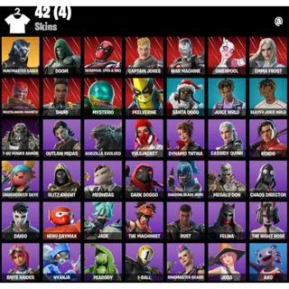 Fortnite Account - | 42 Skins | Huntmaster Saber | Santa Dogg | Doom |Godzilla Evolved | Dogg Treat | 1000 VBucks