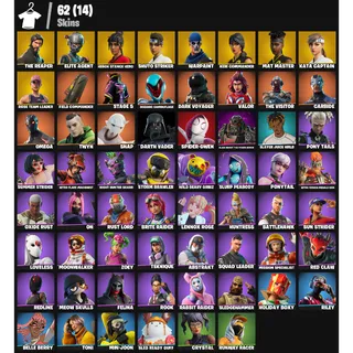Fortnite Account - |62 skins | OG STW | The Reaper | Elite Agent | Heron Stance Hero | Shuto Striker |250 V-Bucks