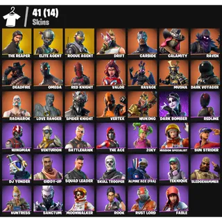  FORTNITE ACCOUNT -| 41 skins | The Reaper | Elite Agent | Rogue Agent | Drift | Carbide | Calamity | 300 V-Bucks