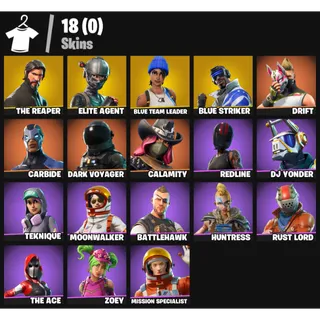  FORTNITE ACCOUNT -| 18 skins | The Reaper | Elite Agent | Blue Team Leader | Blue Striker |Dark Voyager | 700 V-Bucks