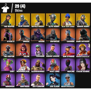 Fortnite Account - |29 skins | The Reaper | Blue Squire | Royale Knight | Elite Agent | Mako | 150 V-Bucks