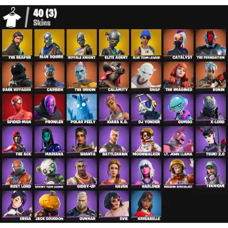 Fortnite Account - 40 skins - The Reaper - Blue Squire - Royale Knight - 2300 VBucks