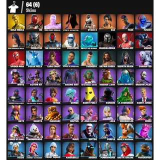 Fortnite Account - |64 skins | Gold Midas | ON | Zero Point Menace | Laught It Up|550 V-Bucks