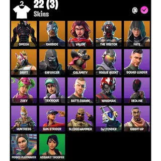 Fortnite Account - | 22 Skins | Omega (Lights) | Assault Trooper | Rogue Agent | Carbide | Squad Leader | 550 V-Bucks