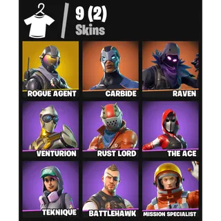 Fortnite Account - |9 skins | Rogue Agent |Take The L | Raven | Mission Specialist | 0 V-Bucks