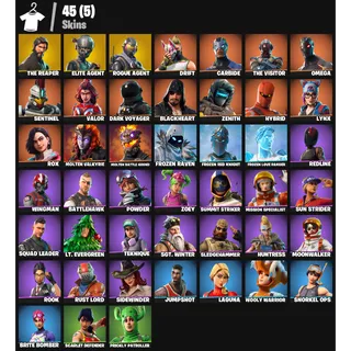 FORTNITE ACCOUNT - |45 skins | The Reaper | Elite Agent | Rogue Agent | Drift | Carbide | The Visitor | Omega |200 V-Bucks
