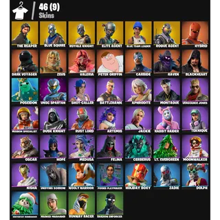Fortnite Account - 46 skins | The Reaper | Blue Squire | Royale Knight | Elite Agent  Rogue Agent | 400 VBUCKS
