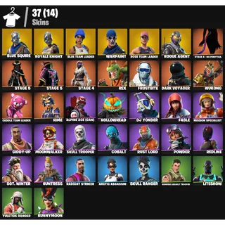 Fortnite Account - |37 skins | OG STW | Blue Squire | Royale Knight | Take The L| Rogue Agent |1450 V-Bucks