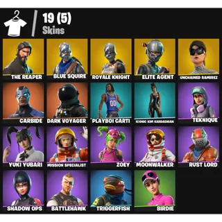 Fortnite Account - |19 skins | The Reaper | Blue Squire | Royale Knight | Elite Agent | Unchained Ramirez |200 V-Bucks