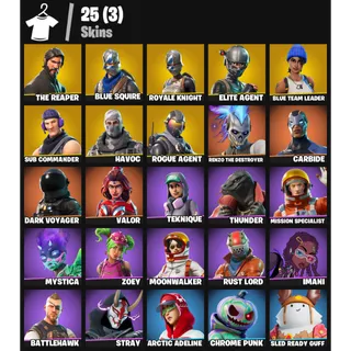 Fortnite Account - |25 skins | The Reaper | Blue Squire | Royale Knight | Elite Agent |Sub Commander |1150 V-Bucks