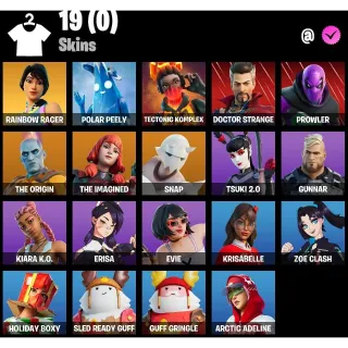 Fortnite Account - | 19 Skins | Rainbow Racer | Holiday Boxy | Sled Ready Guff | Guff Gringle | Arctic Adeline | 400 V-Bucks