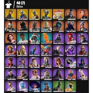  FORTNITE ACCOUNT -| 48 skins | Renegade Raider | The Reaper | Blue Squire | Royale Knight | Elite Agent | Redcap |100 V-Bucks