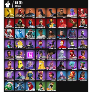 Fortnite Account - |61 skins | Gold Midas | ON | off | Gear Specialist Maya | Fade |Jennifer Walters | 600 V-Bucks